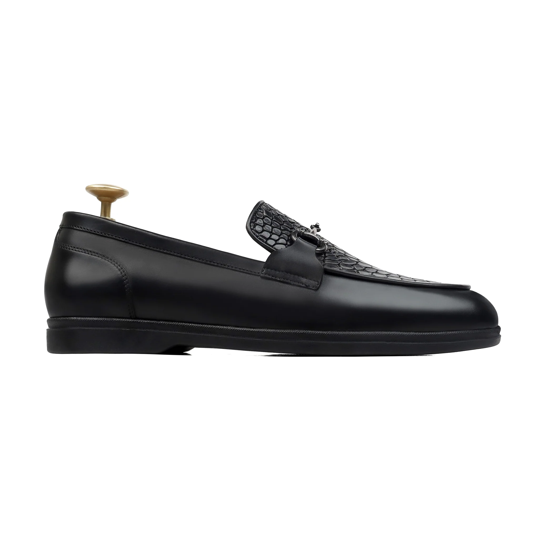 Orvik- Men's Black Calf Leather Loafer - Image 2