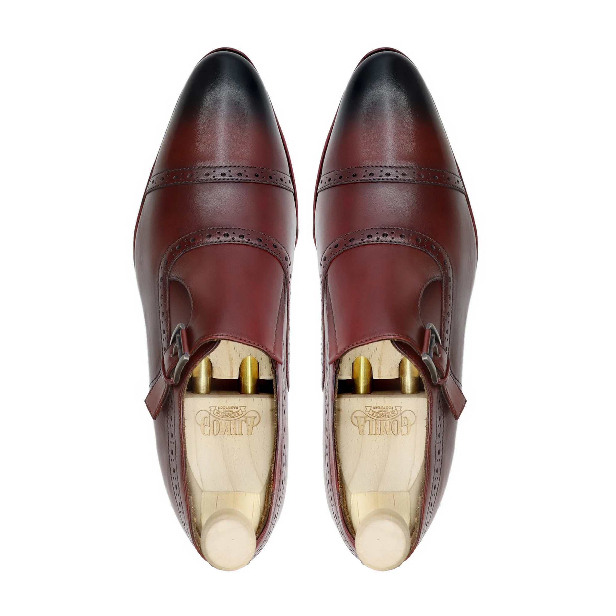 Pablito - Men's Oxblood Calf Leather Single Monkstrap - Image 3