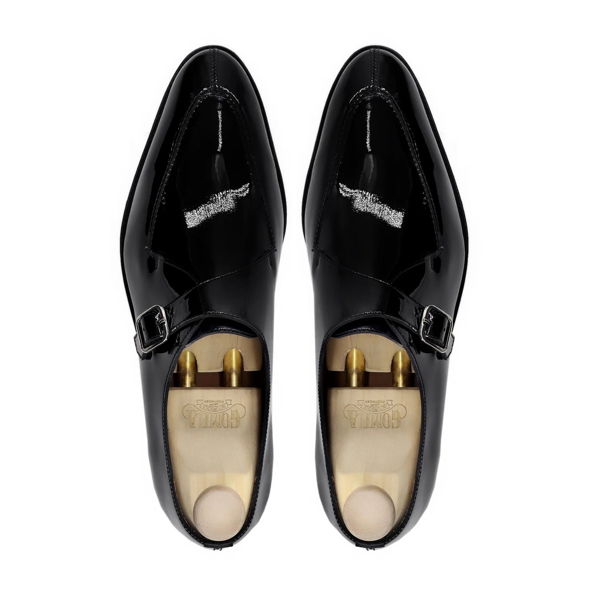 Pecos - Men's Black Patent Leather Single Monkstrap - Image 3