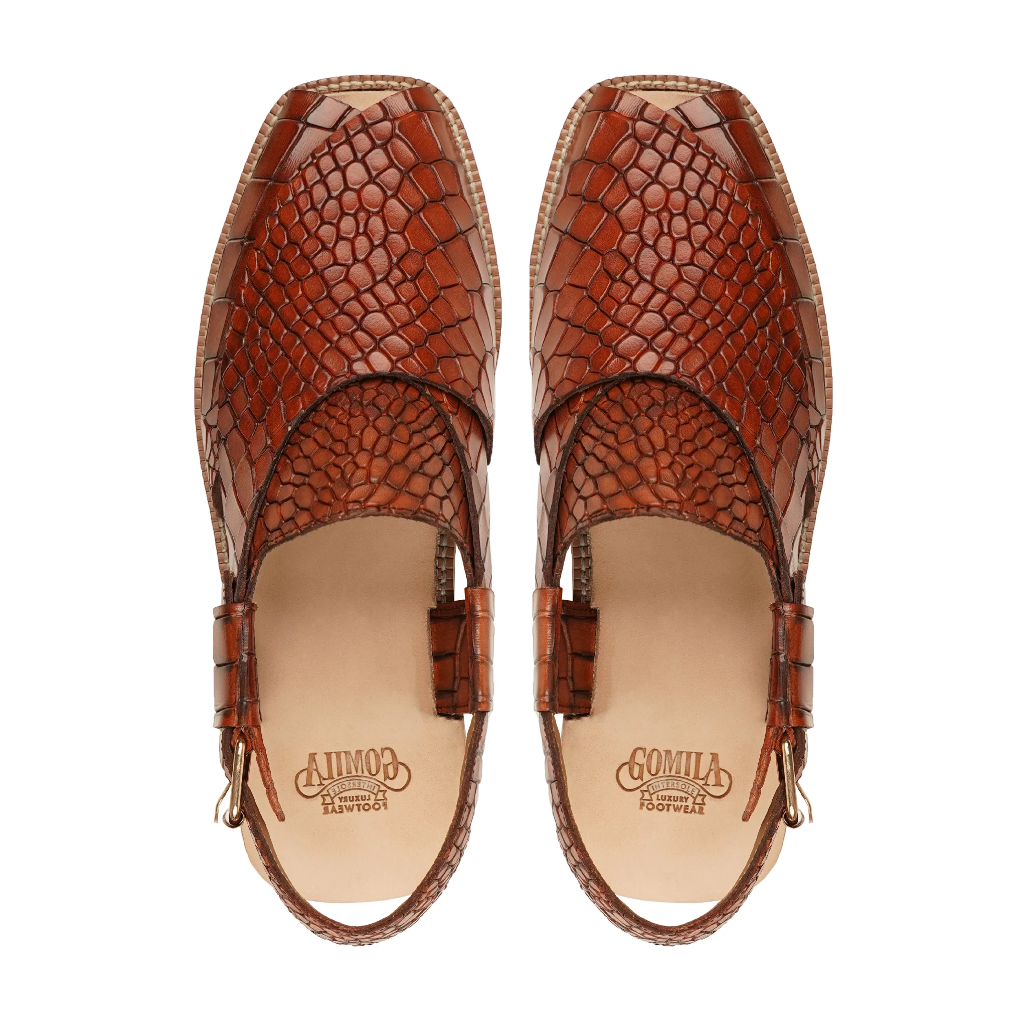 Umeko - Men's Reddish Brown Calf Leather Sandal - Image 3