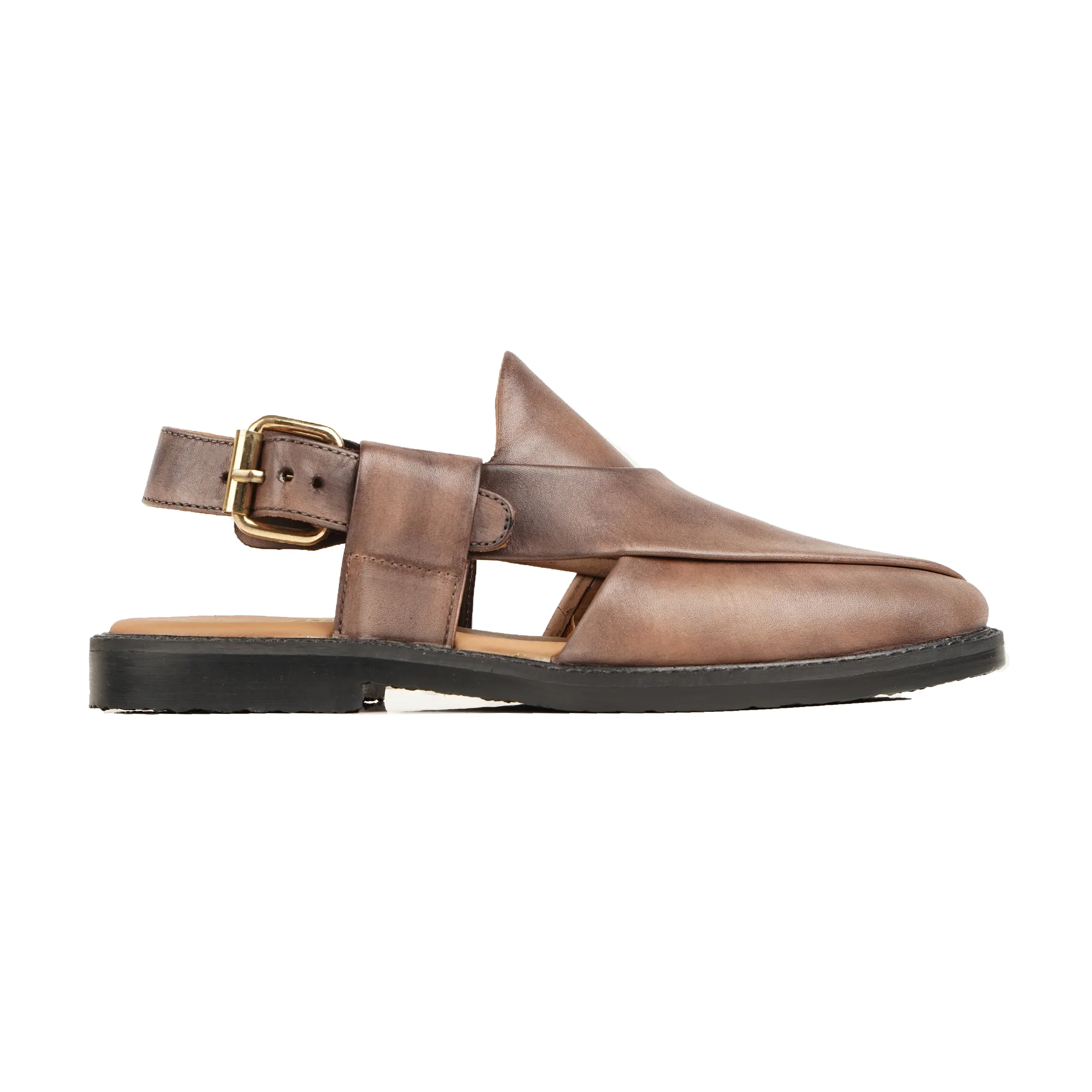 Ryoko - Men's Brown Calf Leather Sandal - Image 2