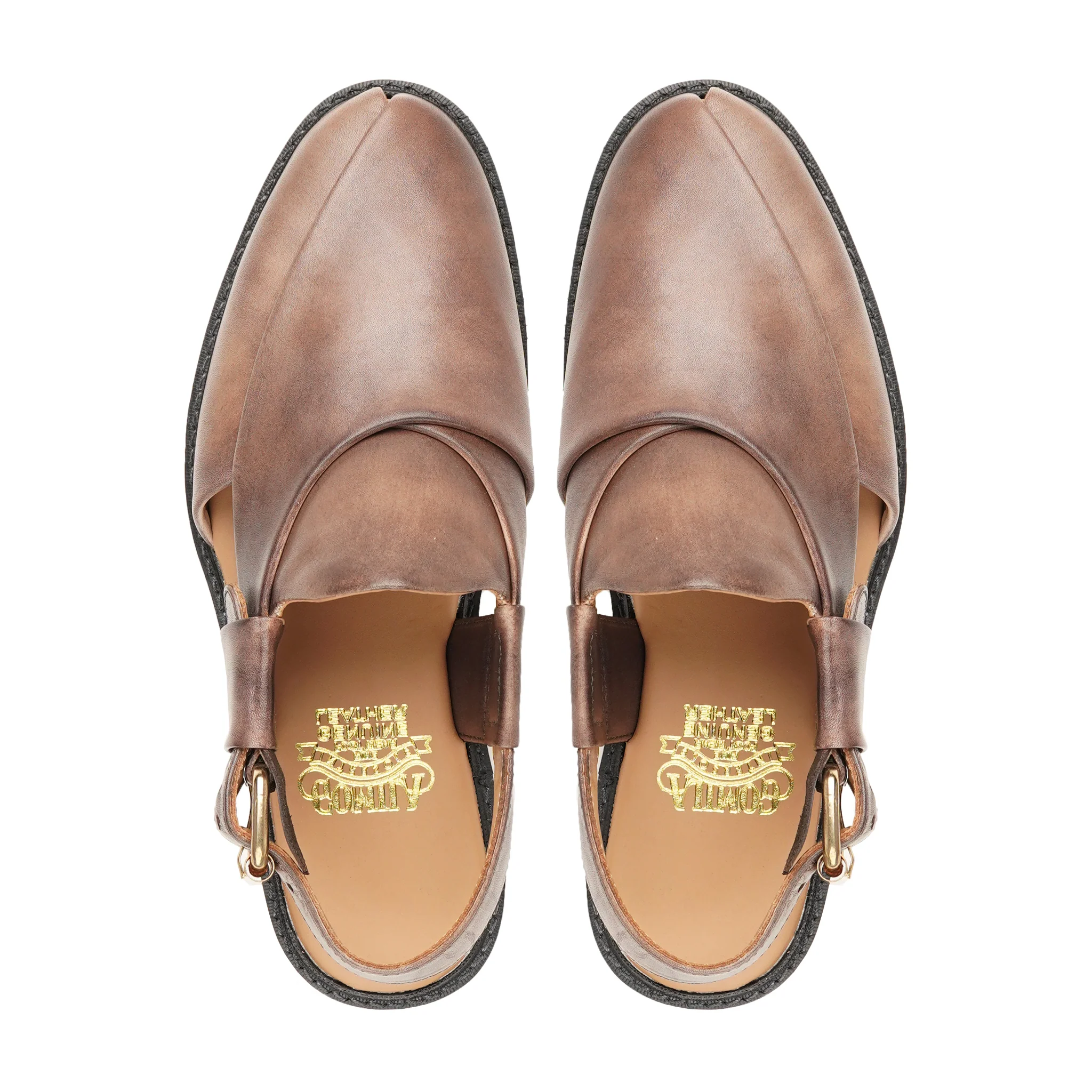 Ryoko - Men's Brown Calf Leather Sandal - Image 3