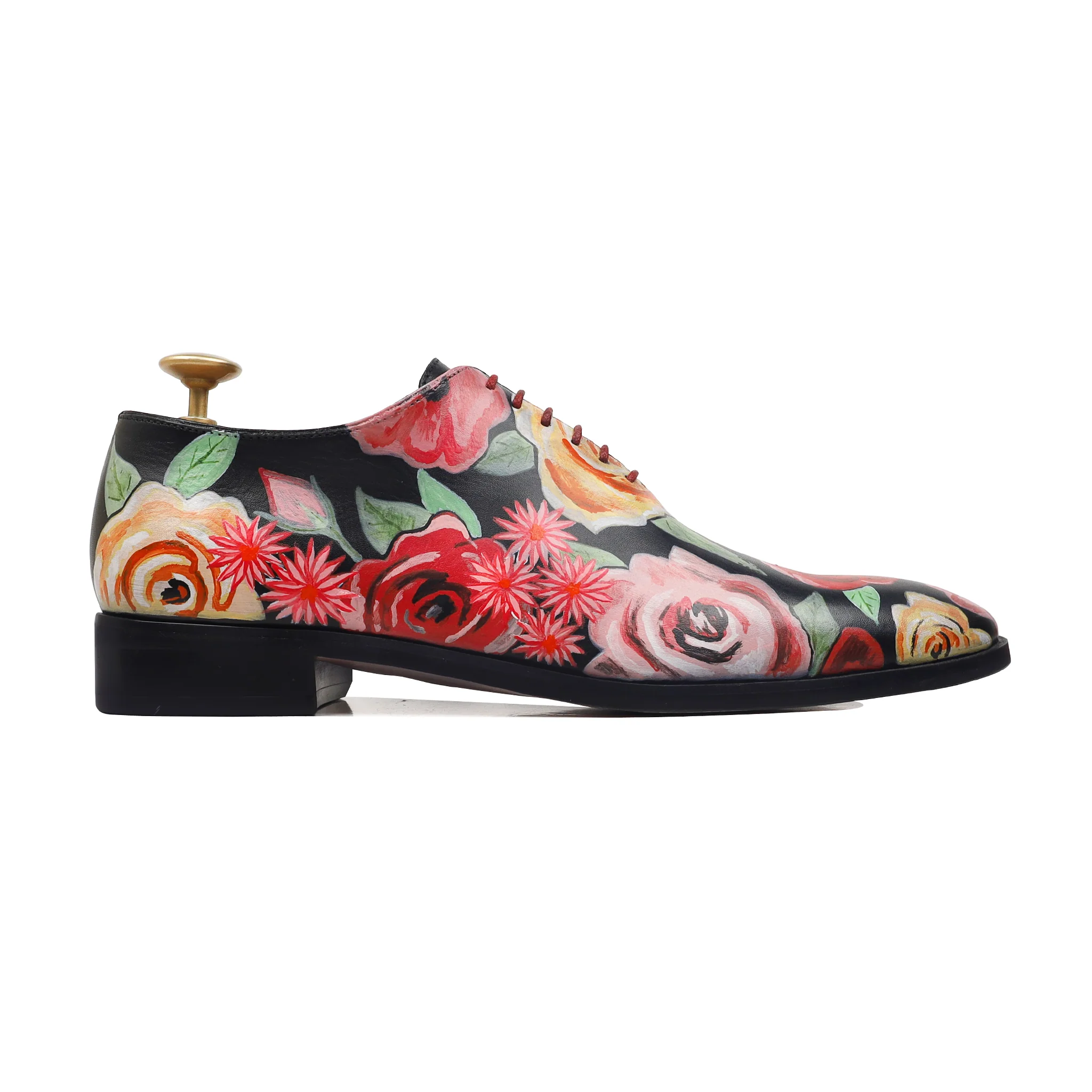 Petalia - Men's Black Hand Painted  Wholecut - Image 2