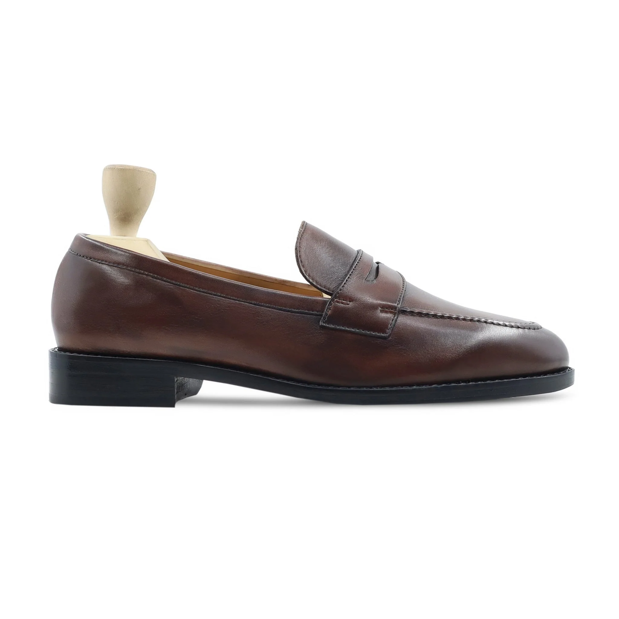 Poznan - Men's Dark Brown Calf Leather Loafer - Image 2