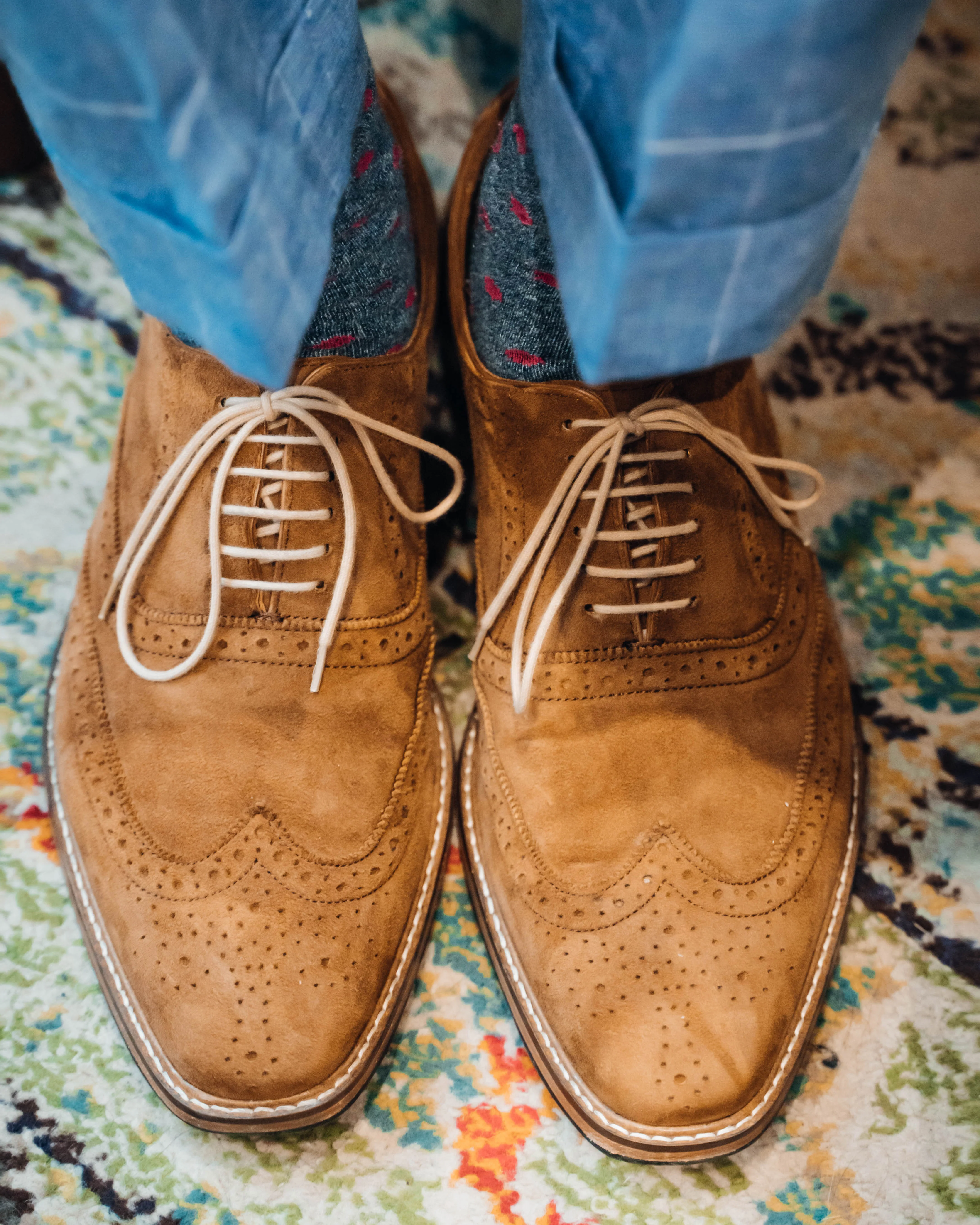 Ptuj - Men's Camel Kid Suede Oxford Shoe - Image 7