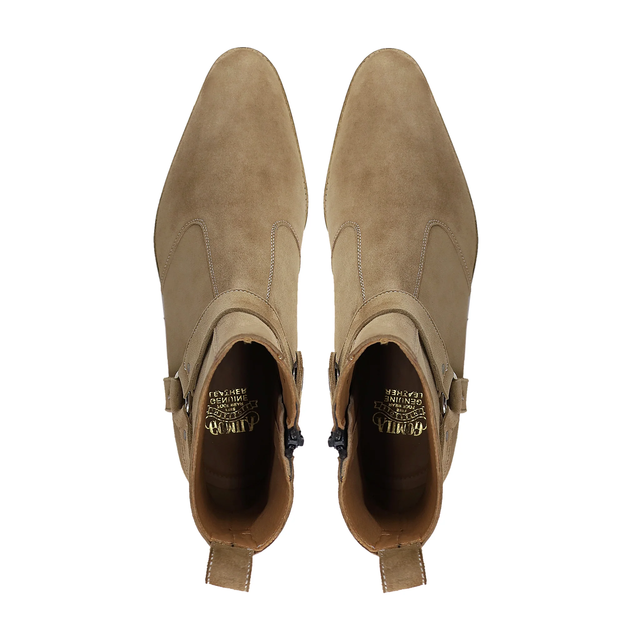 Quacker - Men's Camel Kid Suede Jodhpur Boot - Image 3