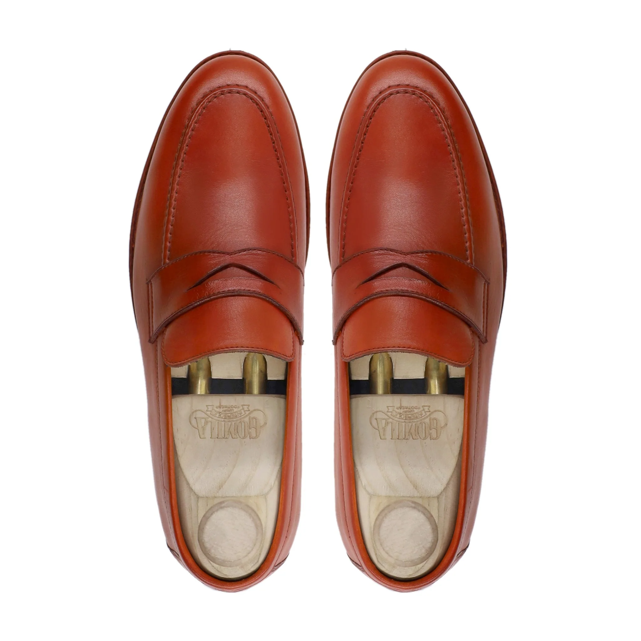 Reford - Men's Orange Tan Calf Leather Loafer - Image 3