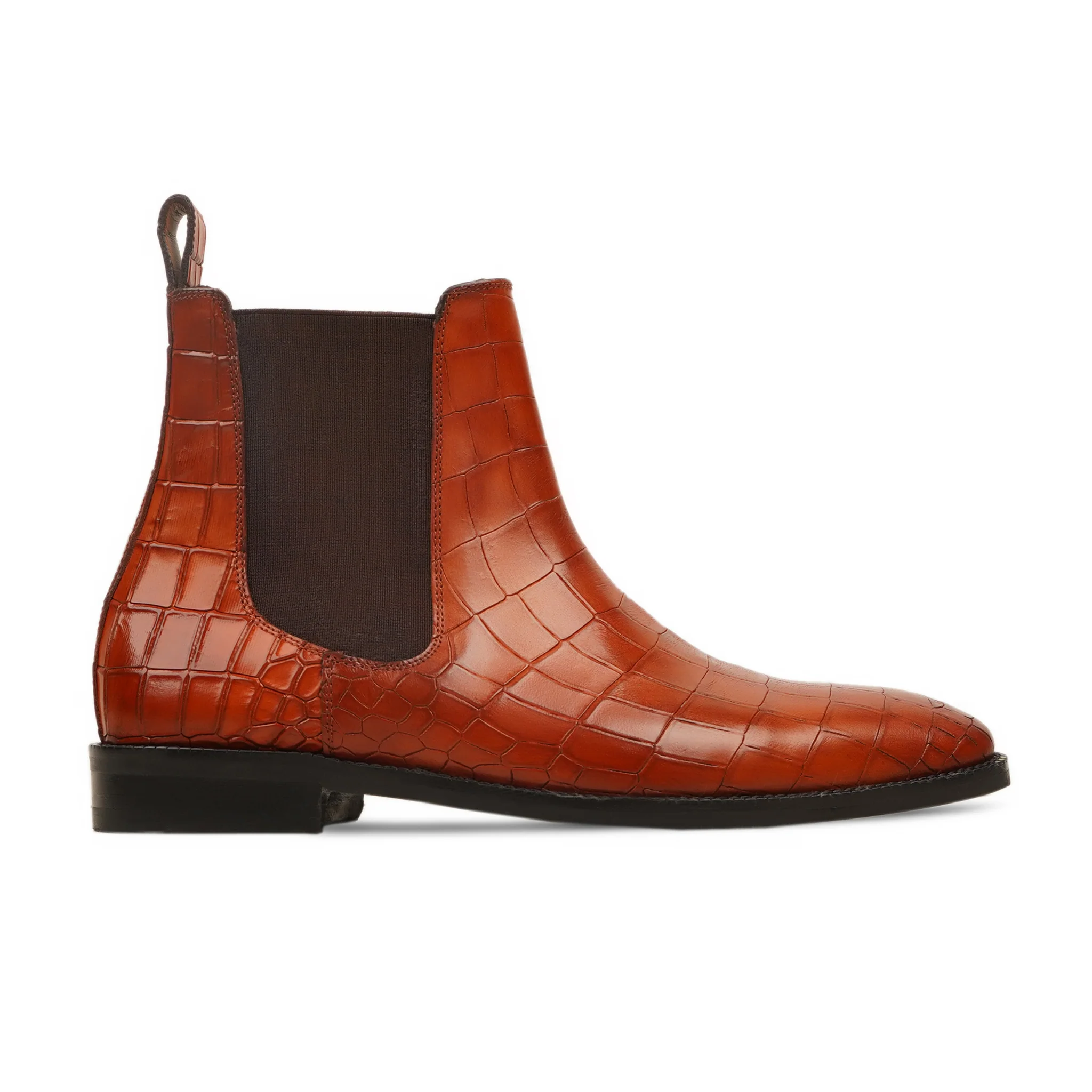 Renjiro - Men's Tan Calf Leather Chelsea Boot - Image 2