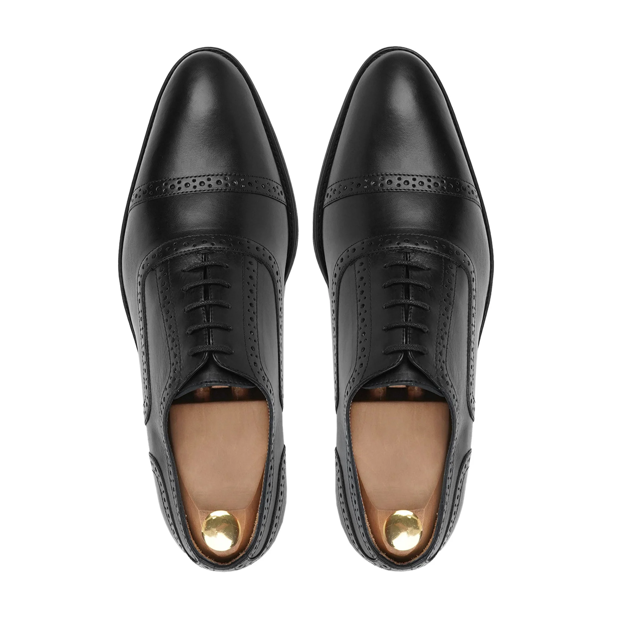 Richmond - Men's Black Calf Leather Oxford Shoe - Image 3