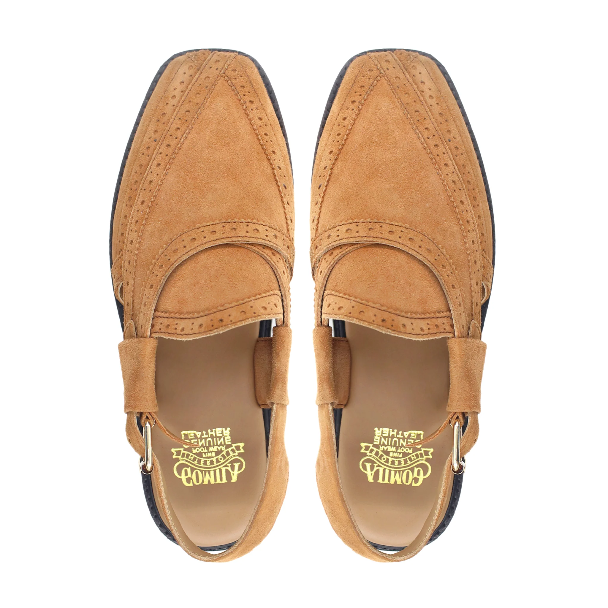 Ryosuke - Men's Tan Kid Suede Sandal - Image 3