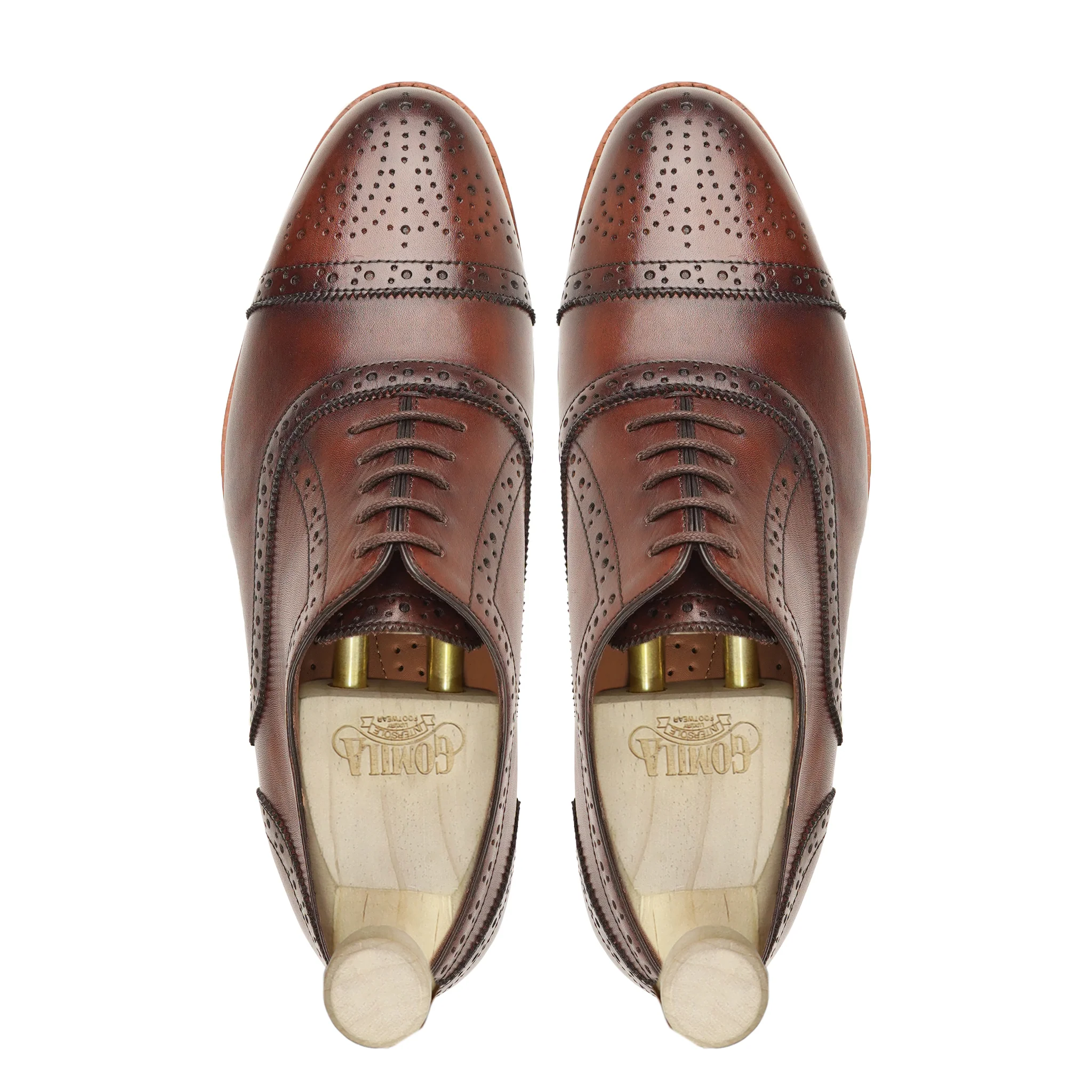 Ryoto - Men's Brown Calf Leather Oxford Shoe - Image 3