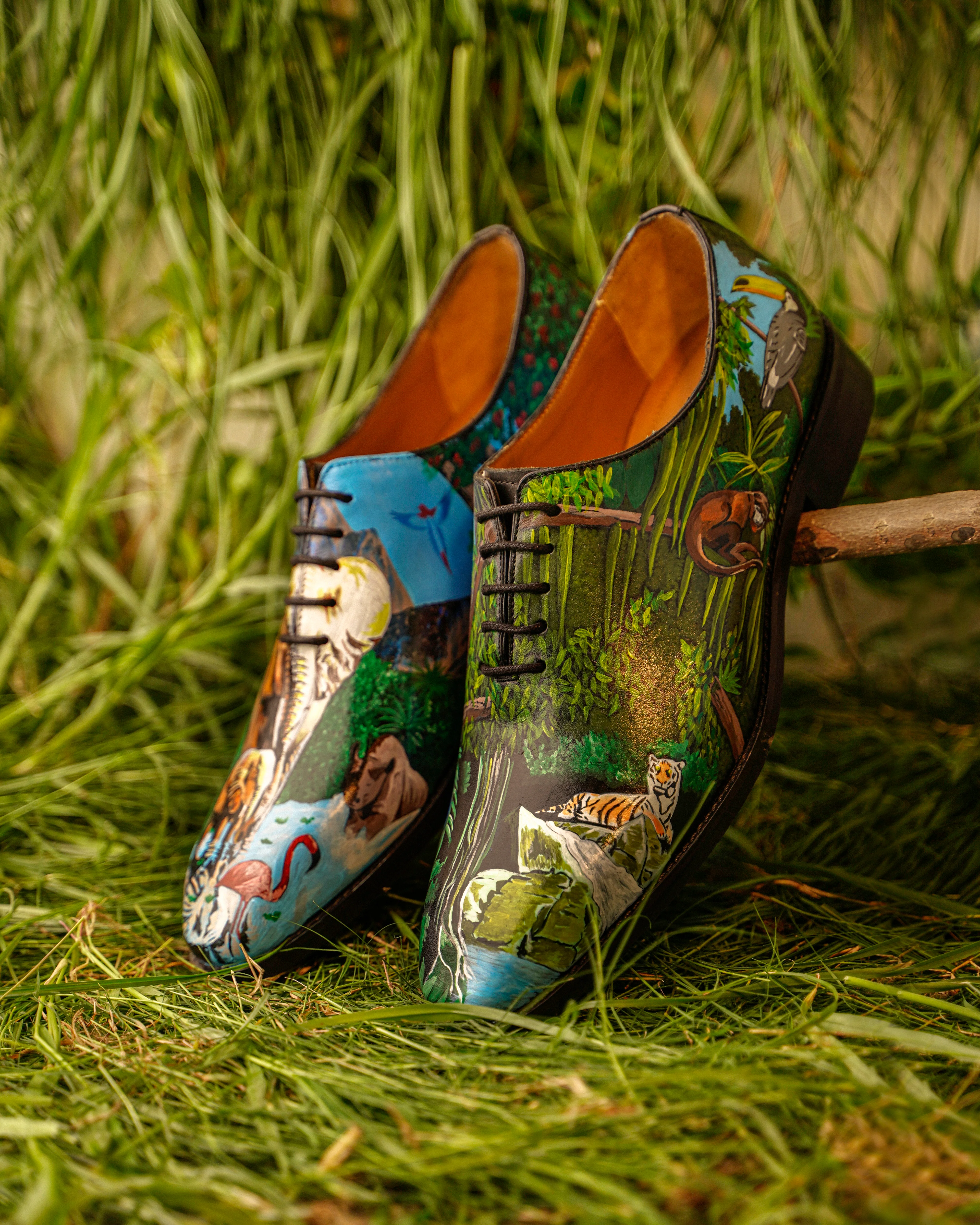 Safari – Custom Artwork Hand Painted Jungle Wholecut - Image 11