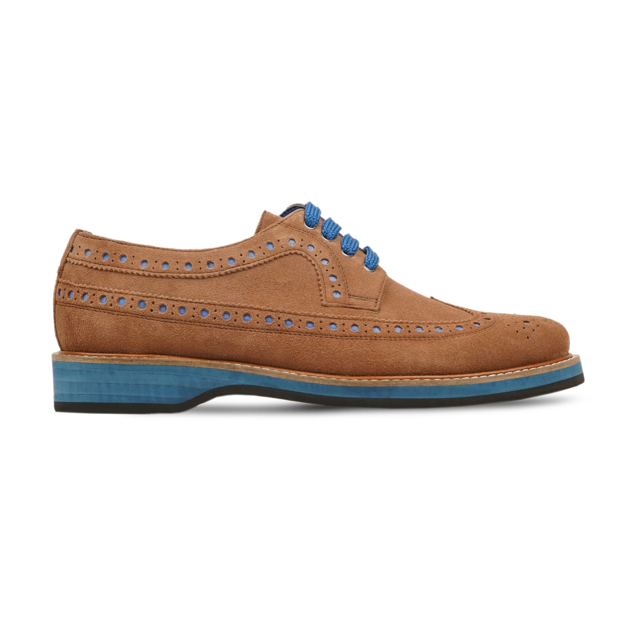 Sasuke - Men's Camel Kid Suede Derby Shoe - Image 2