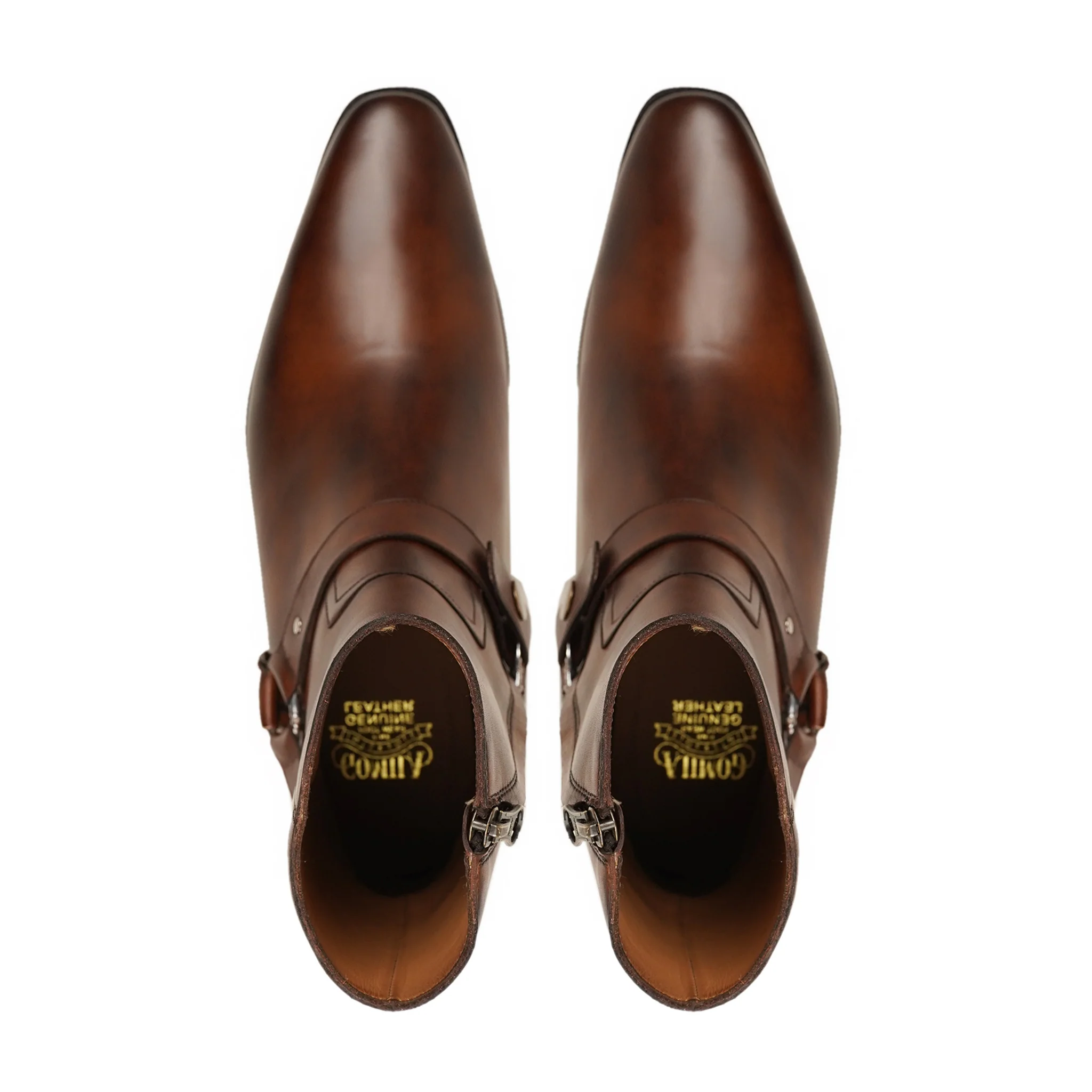 Sevni - Men's Brown Patina Calf Leather Jodhpur Boot - Image 3