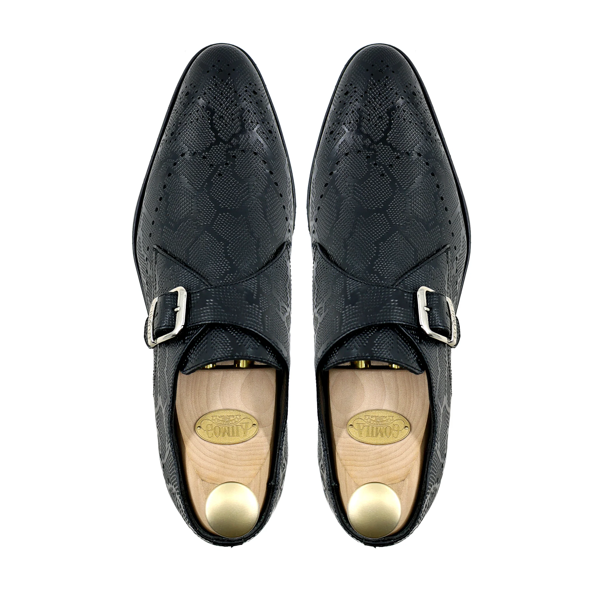 Lonnie - Men's Black Calf Leather Single Monkstrap - Image 3