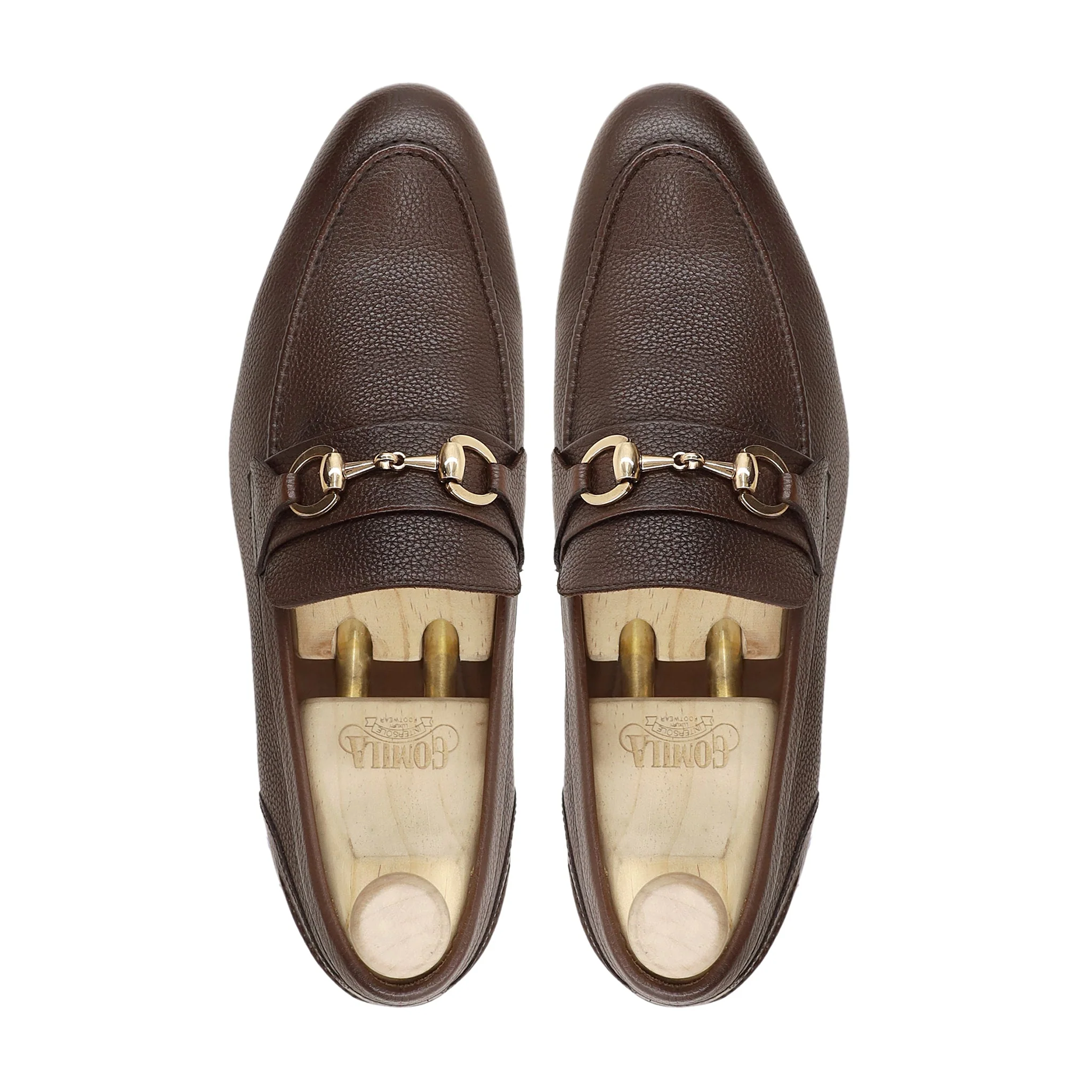 Skylar - Men's Dark Brown Pebble Grain Leather Loafer - Image 3