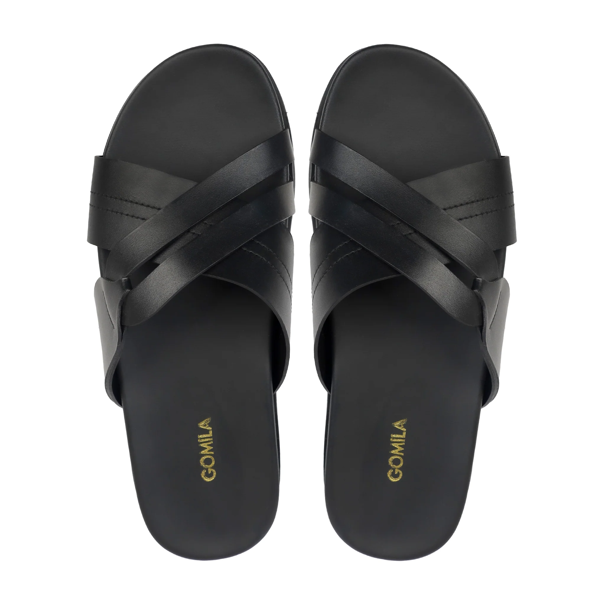 Slivoro - Men's Black Calf Leather Slipper - Image 3