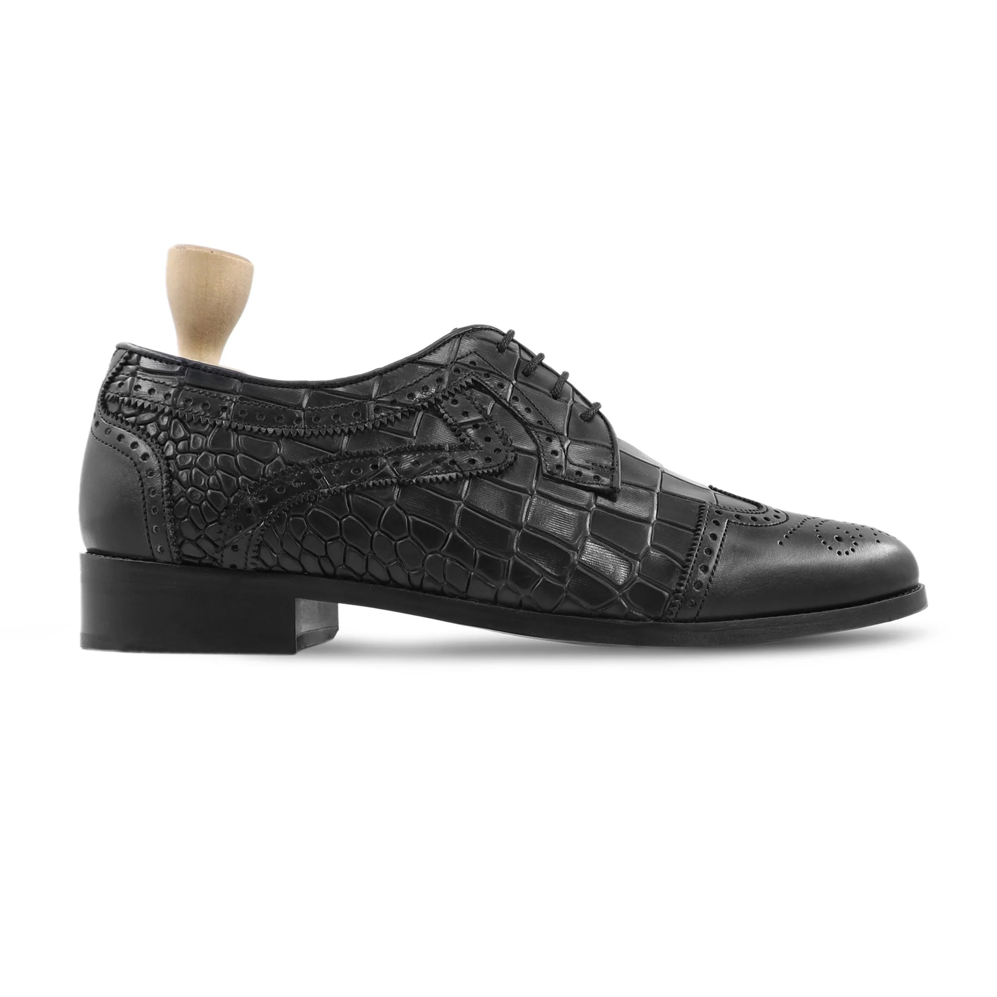 Sosike - Men's Black Calf Leather Derby Shoe - Image 2