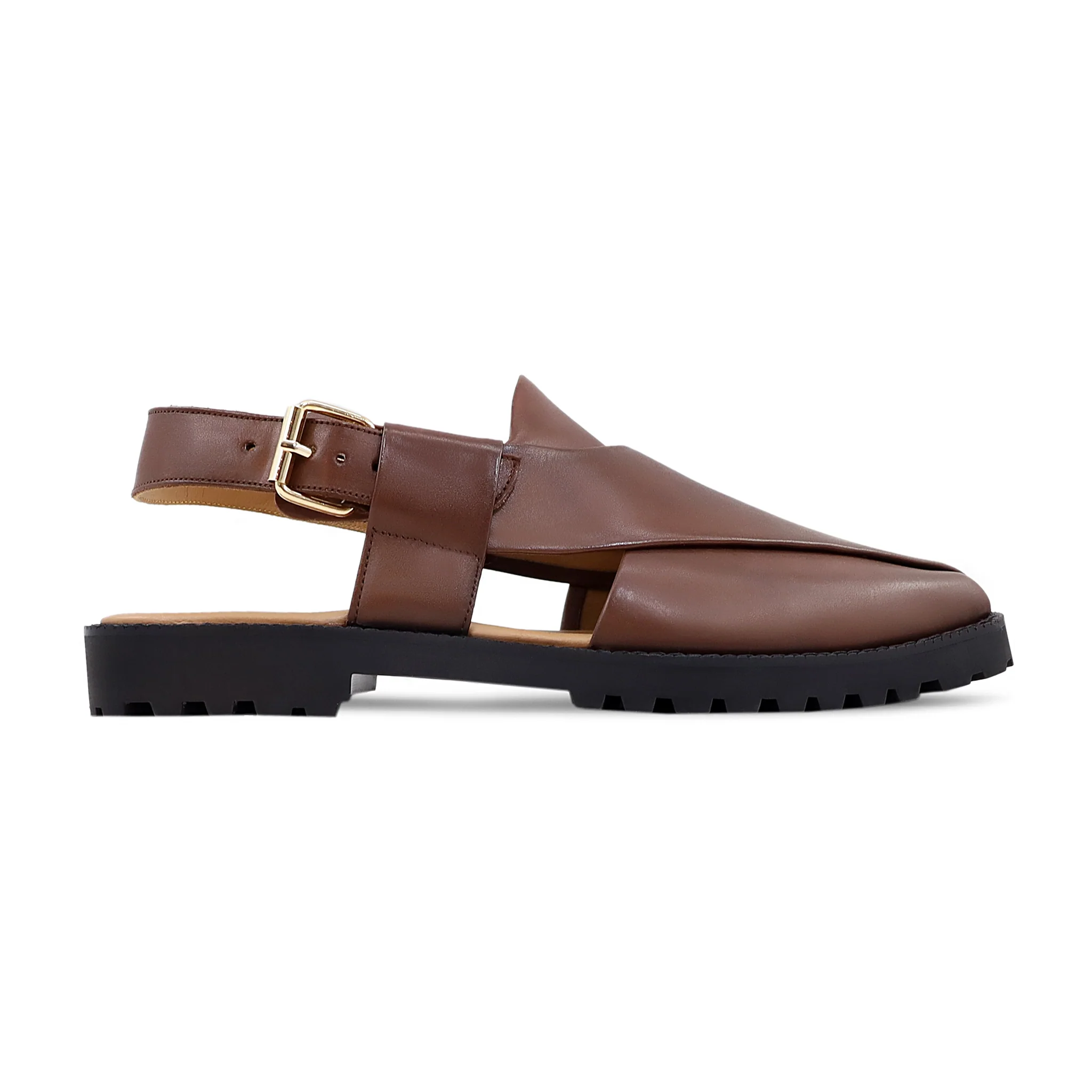 Sukuna - Men's Brown Calf Leather Sandal - Image 2