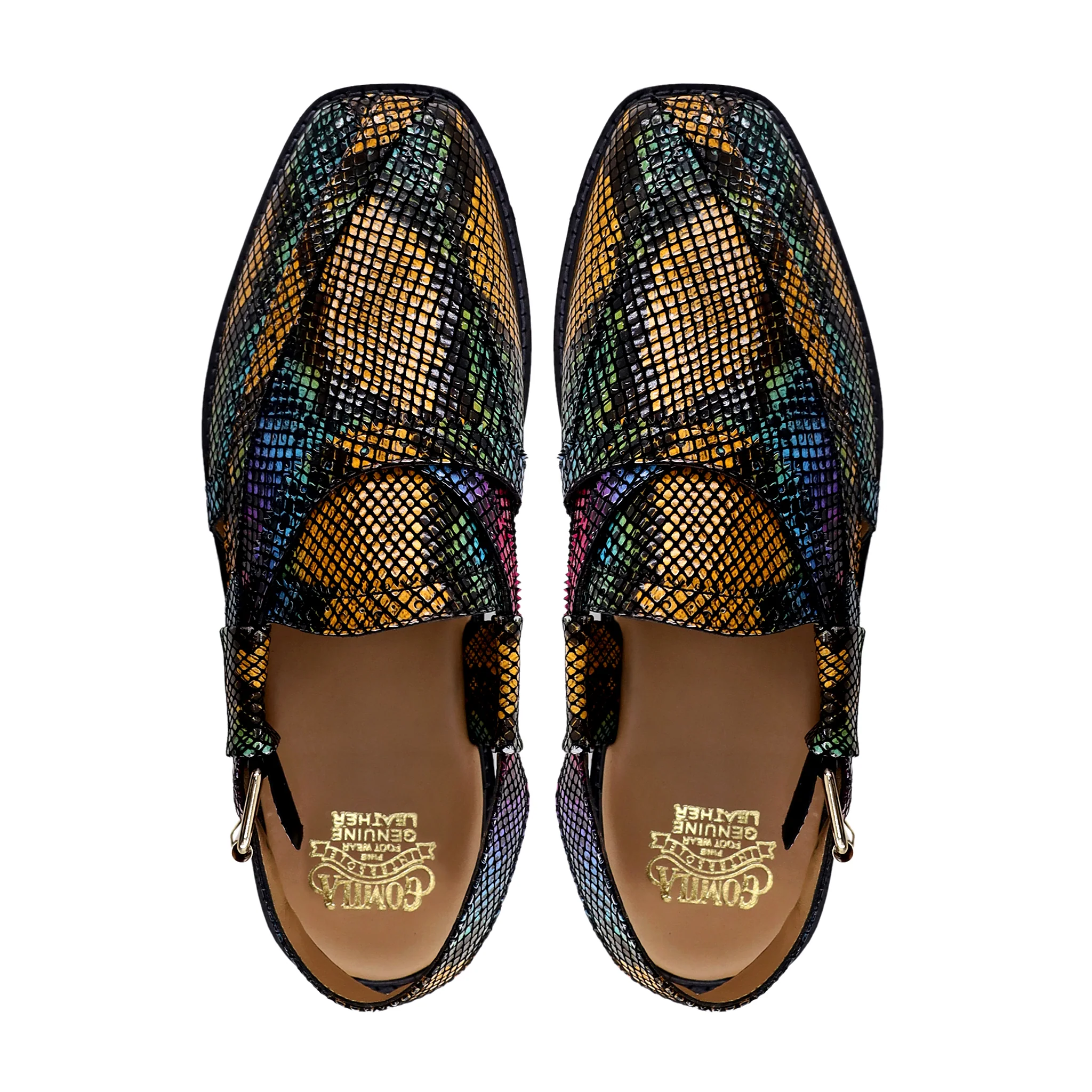 Svea - Men's Rainbow Printed Leather Sandal - Image 3