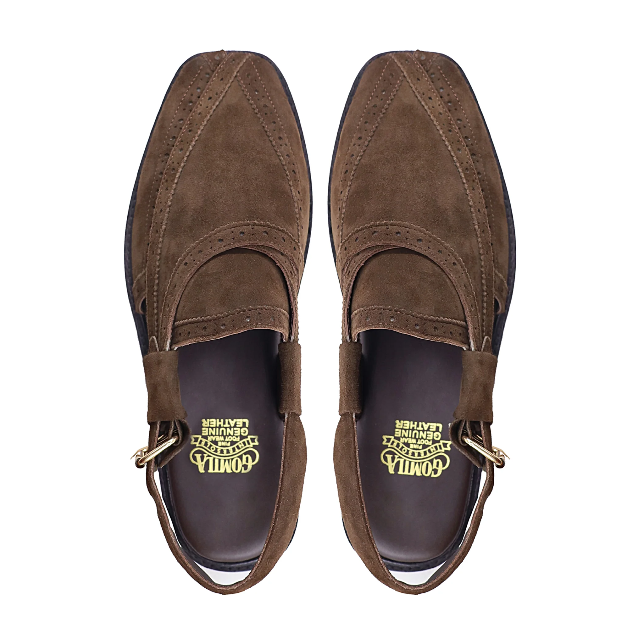 Swayn - Men's Brown Kid Suede Sandal - Image 3