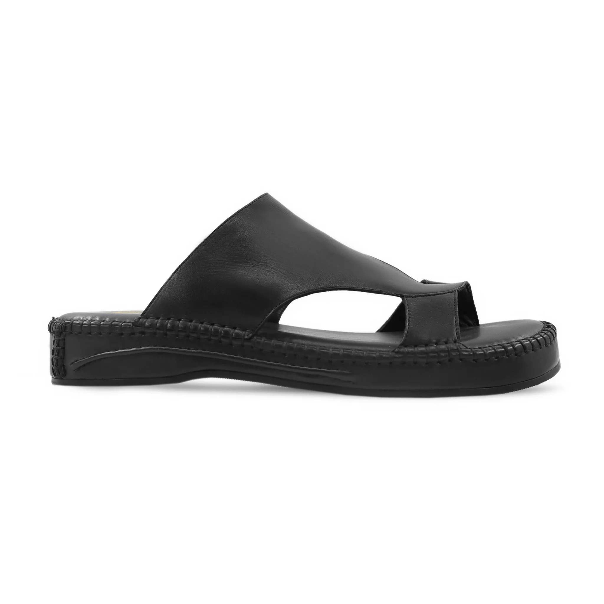 Tatsuya - Men's Black Calf Leather Slipper - Image 2