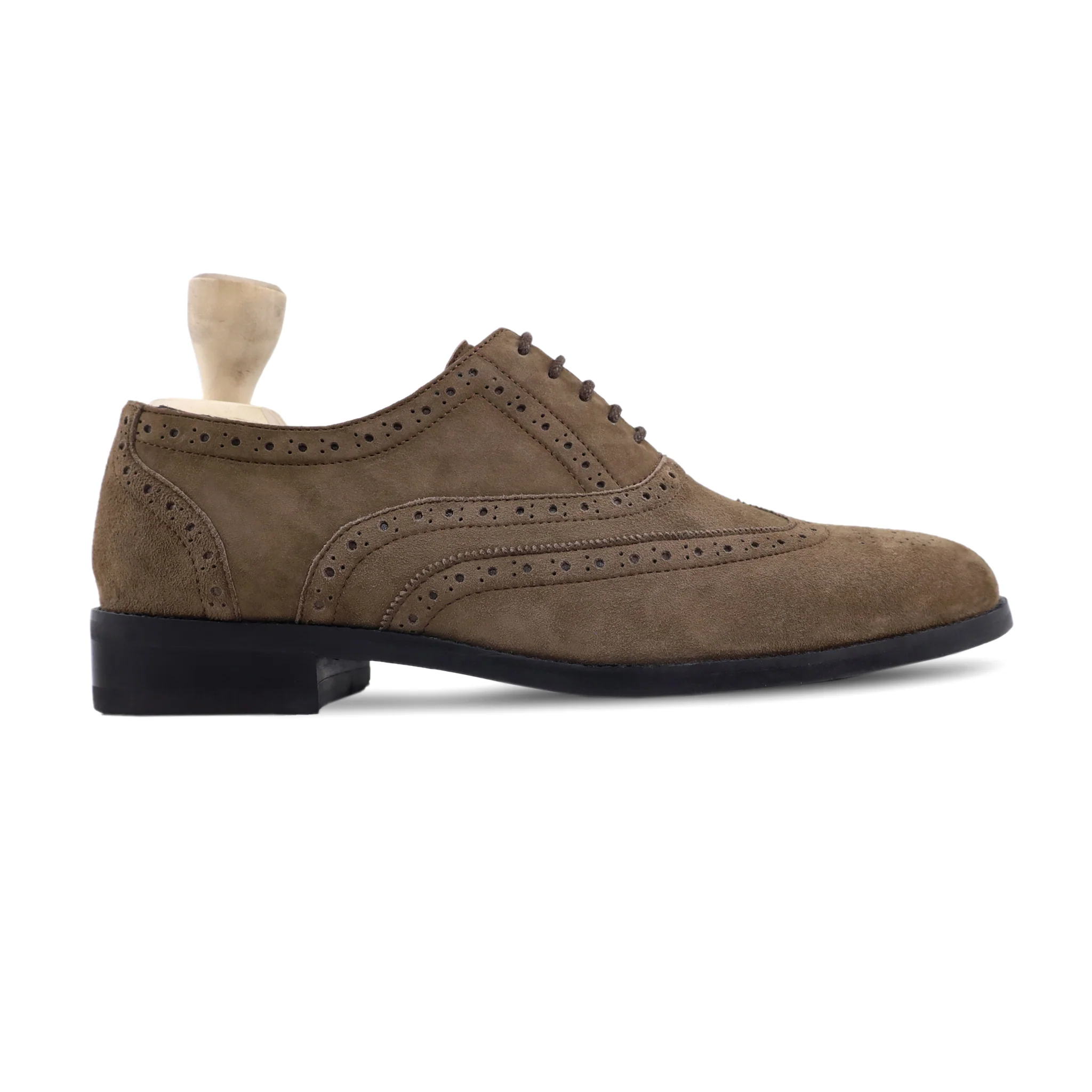 Tetsuya - Men's Light Brown Kid Suede Oxford Shoe - Image 2