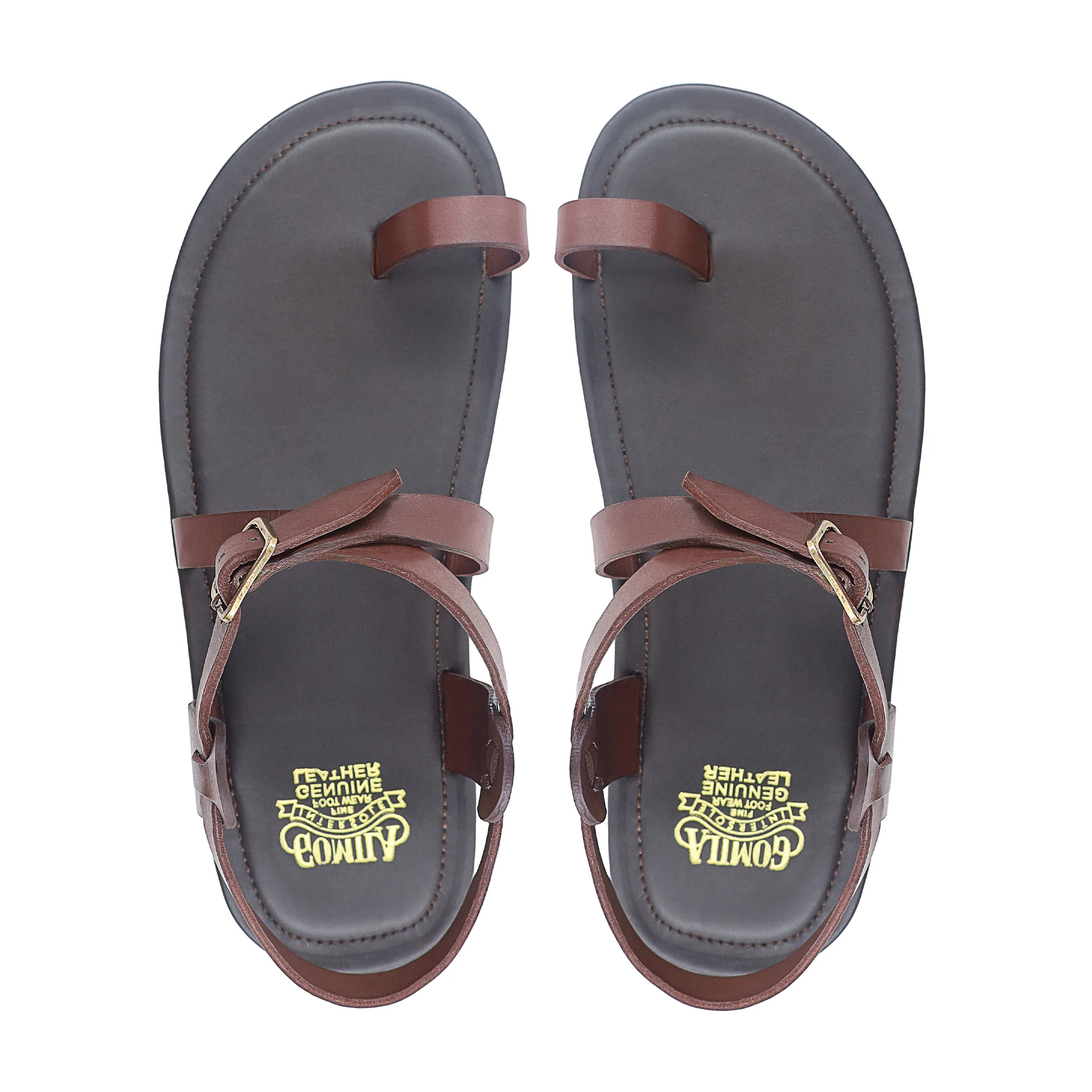 Tomiko - Men's Brown Calf Leather Sandal - Image 3