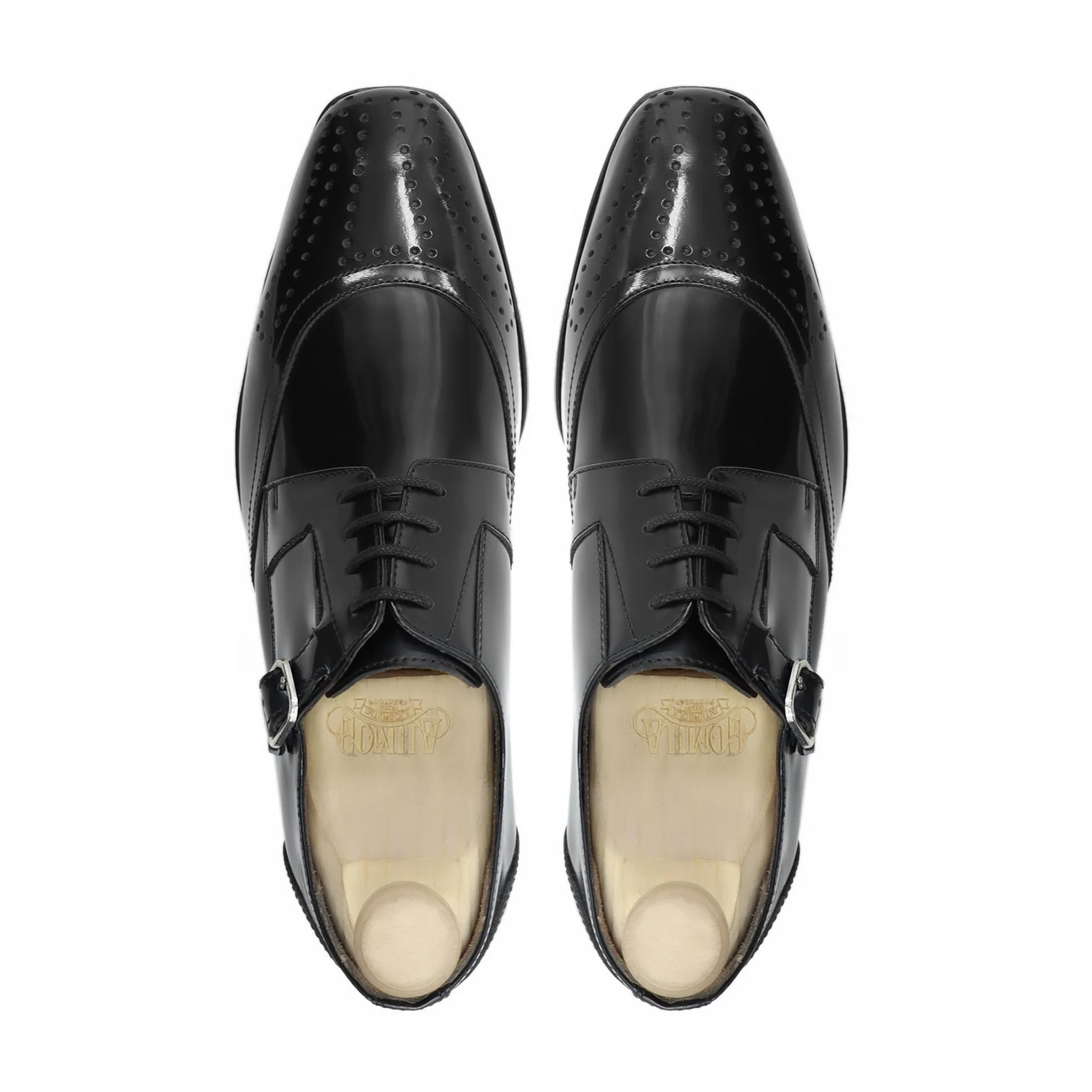 Elverum - Men's Black Box Leather High Shine Derby Shoe - Image 3