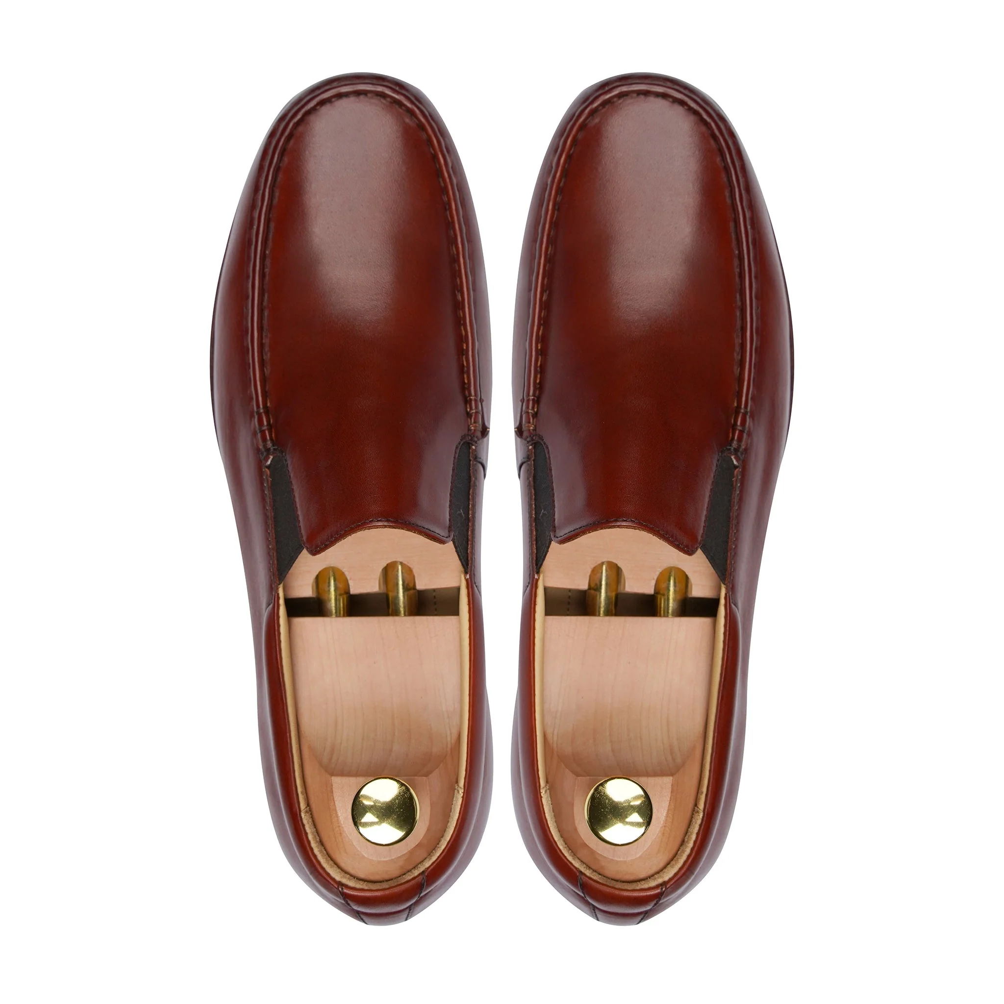 Walkease - Men's Burgendy Calf Leather Loafer - Image 3