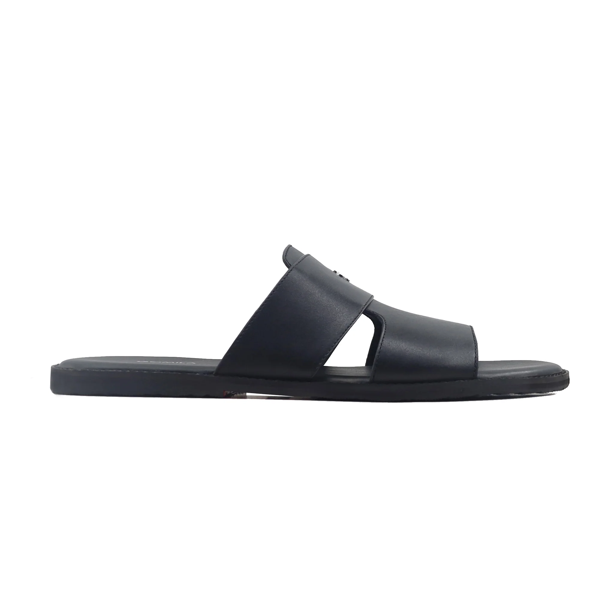 Wesley - Men's Black Calf Leather Slipper - Image 2