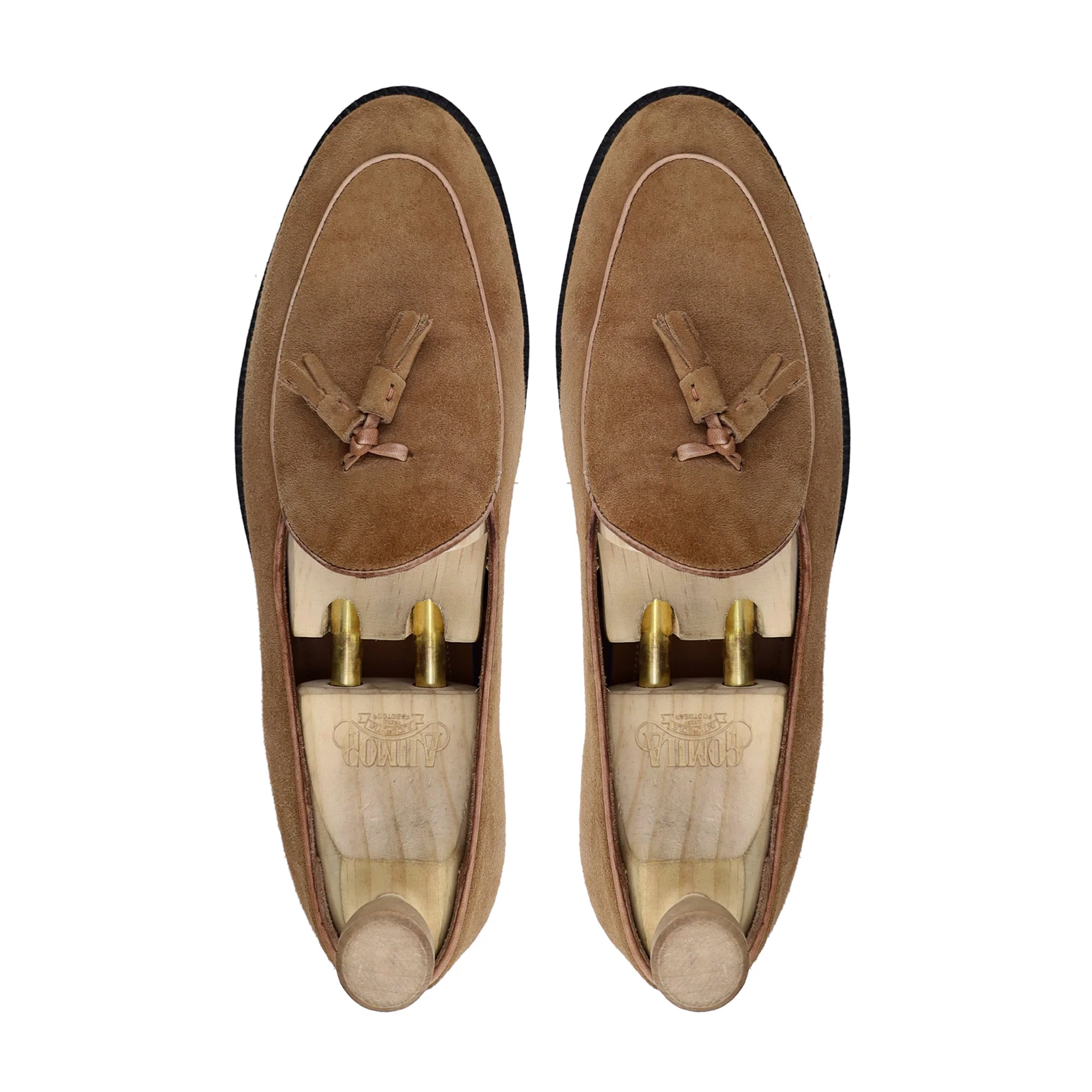Zografou - Men's Camel Kid Suede Loafer - Image 3