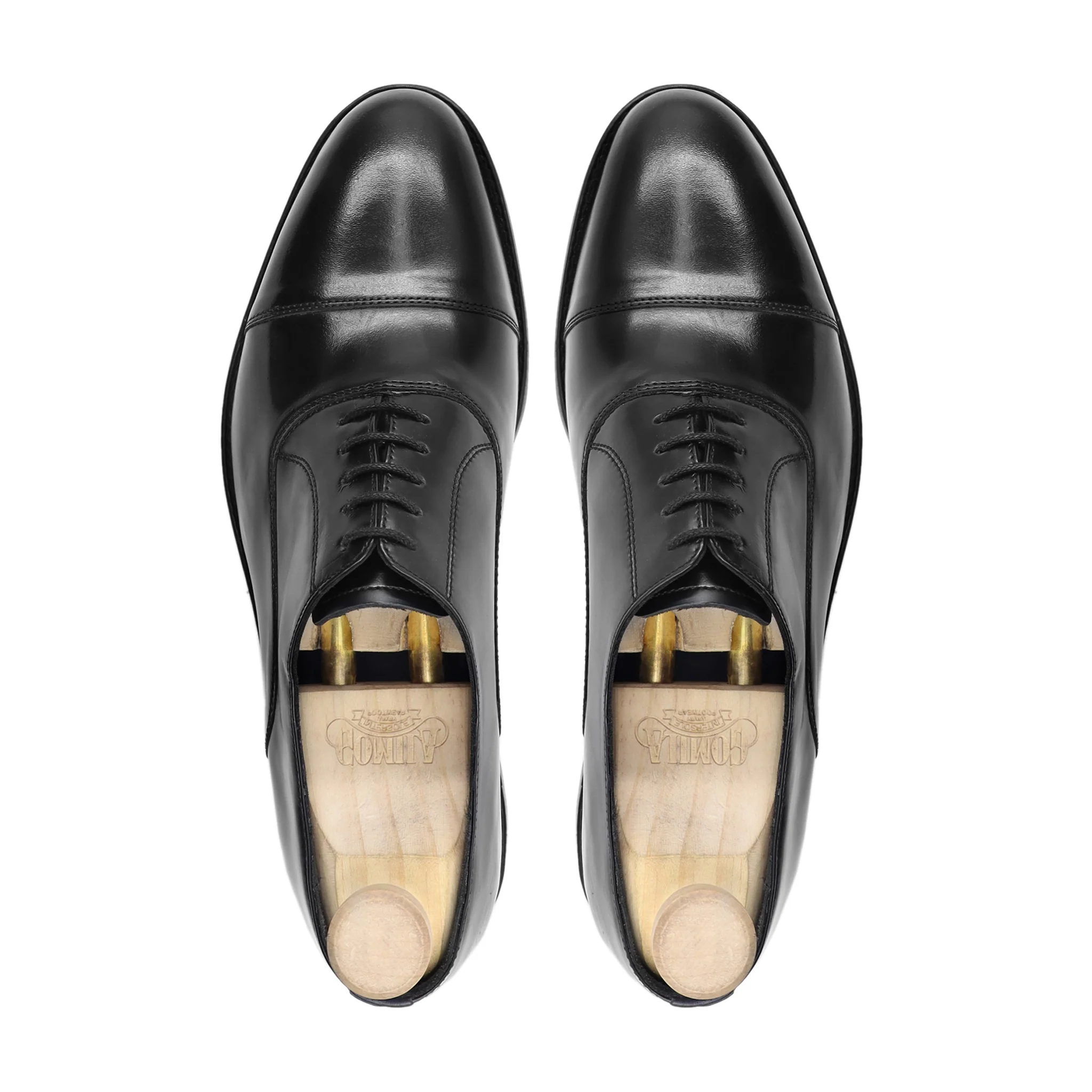Hillerrod - Men's Black Box Leather High Shine Oxford Shoe - Image 3