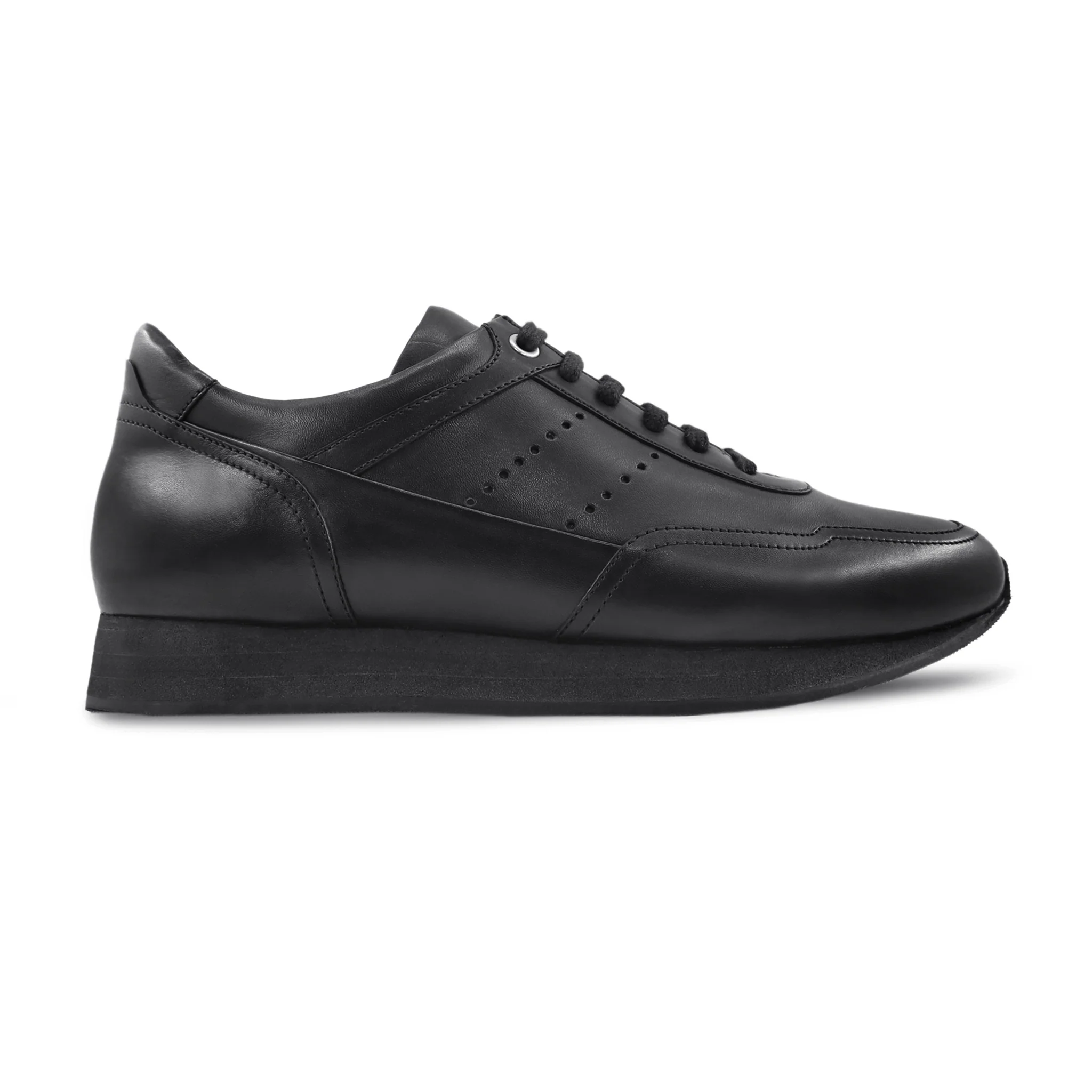 Zuko - Men's Black Calf Leather Jogger - Image 2